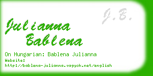 julianna bablena business card